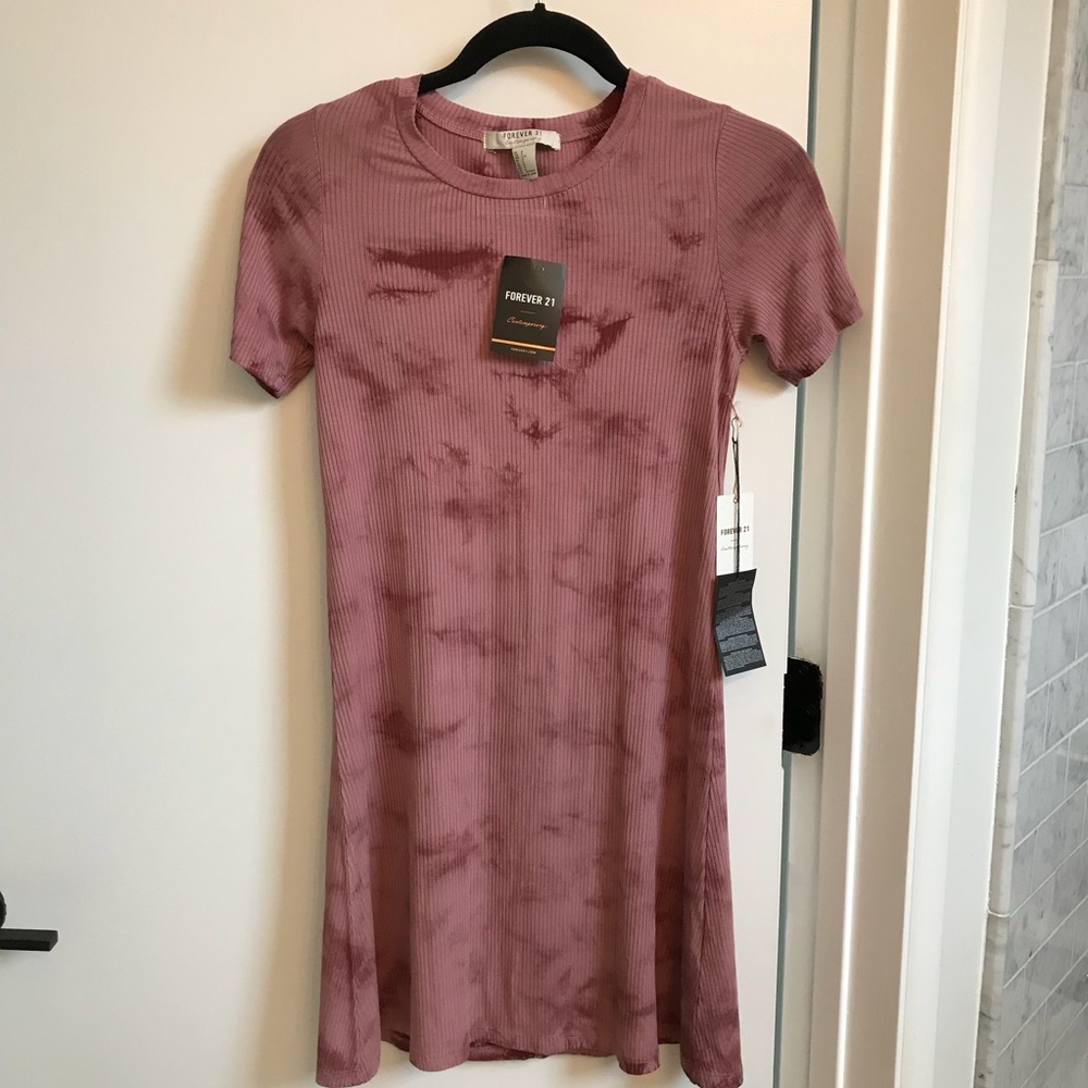 Pink Tie Dye Dress With Cutout Back, NWT